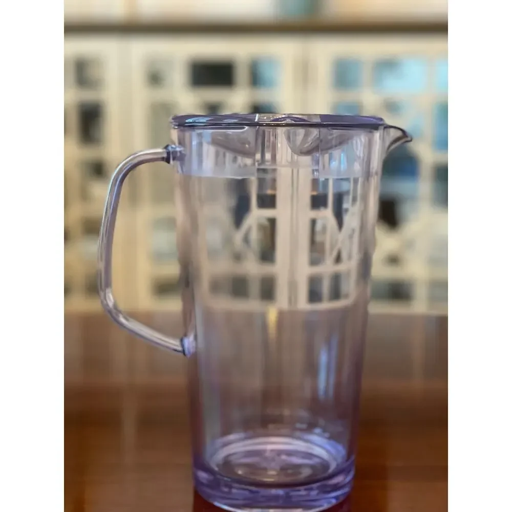 Service Ideas Clear Cold Beverage Pitcher 1.9L 64oz BPA‑Free Plastic w/ Lid